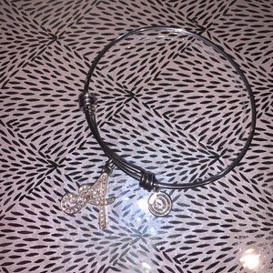 Letter A bangle bracelet